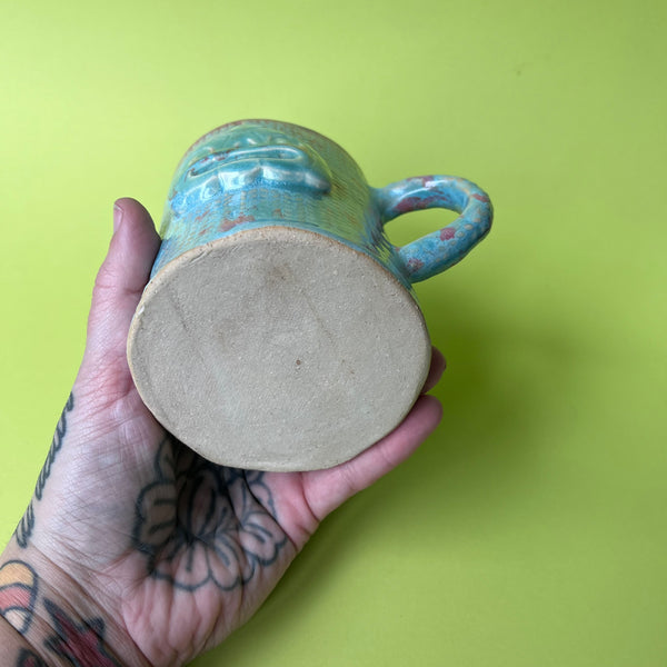 Ceramic Hand Built Pumpkin Mug 14oz