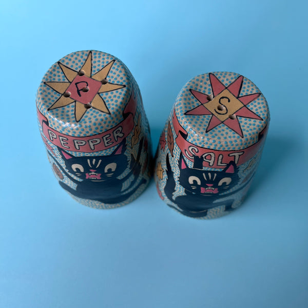 Ceramic Hand Built Salt And Pepper Shakers