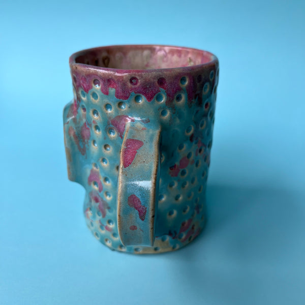 Ceramic Hand Built Skull Mug 13oz