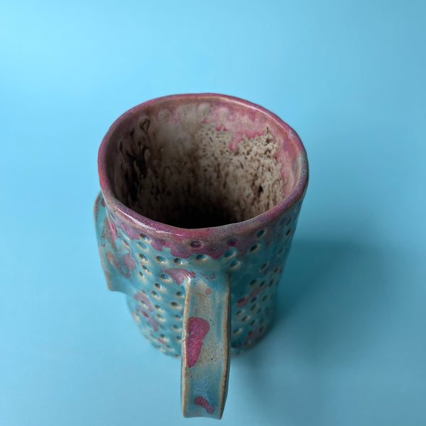 Ceramic Hand Built Skull Mug 13oz