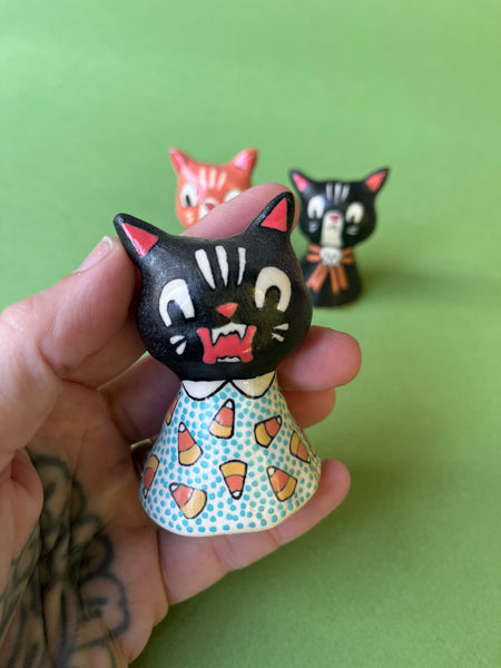 Ceramic Hand Built Cat Bells