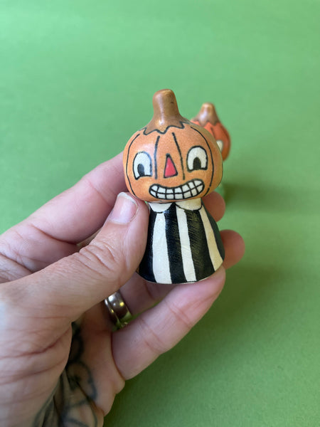 Ceramic Hand Built Pumpkin Bells