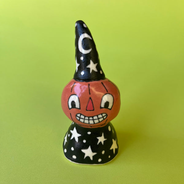 Ceramic Hand Built Pumpkin Bell