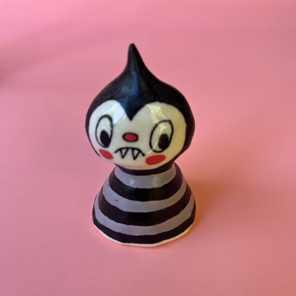 Ceramic Hand Built Spider Tombstone Bell