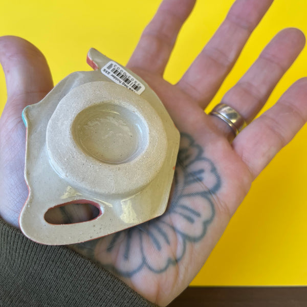 Ceramic Hand Built Halloween Tea Bag Holder
