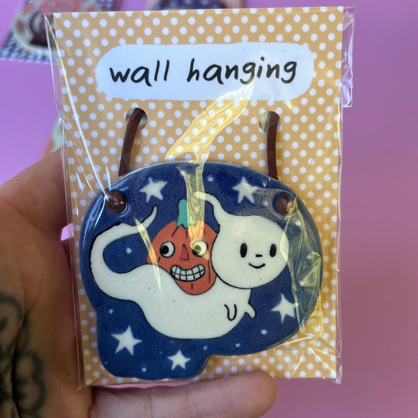 Ceramic Hand Built Halloween Wall Hanging / Ornament