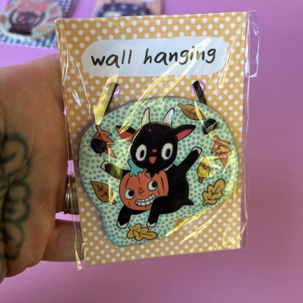 Ceramic Hand Built Halloween Wall Hanging / Ornament