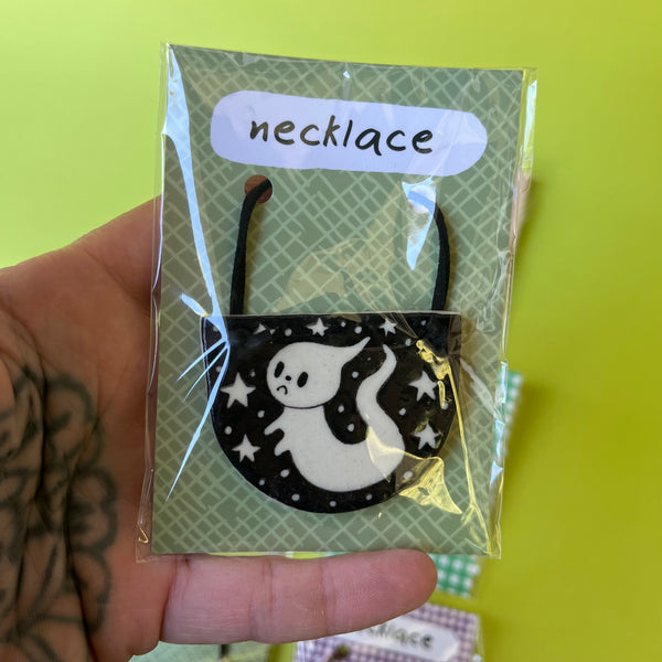 Ceramic Hand Built Halloween Necklace