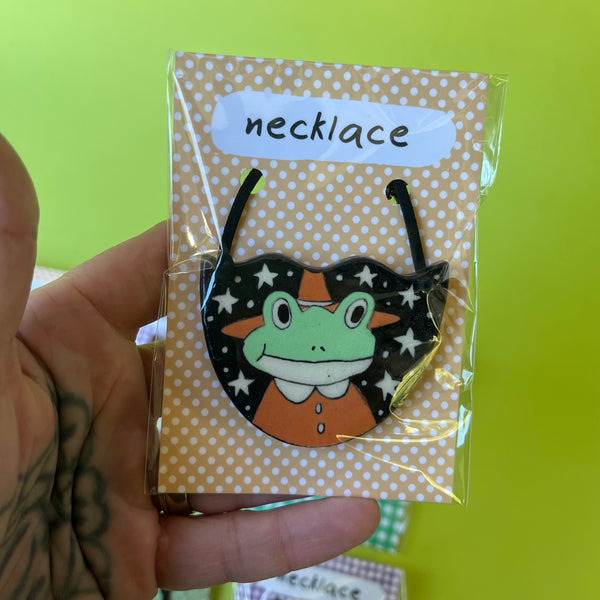 Ceramic Hand Built Halloween Necklace