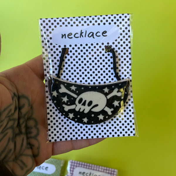 Ceramic Hand Built Halloween Necklace