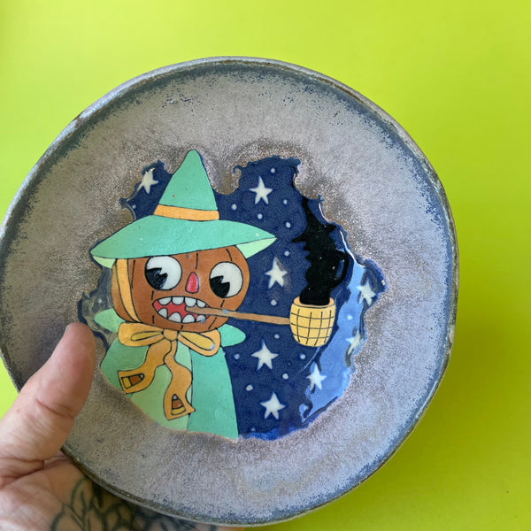 Ceramic Hand Built Halloween Dish