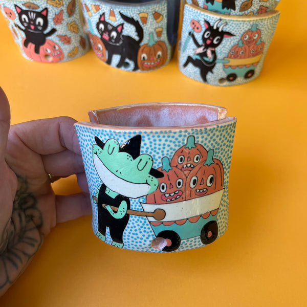 Ceramic Hand Built Halloween Sponge Holder