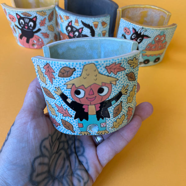 Ceramic Hand Built Halloween Sponge Holder