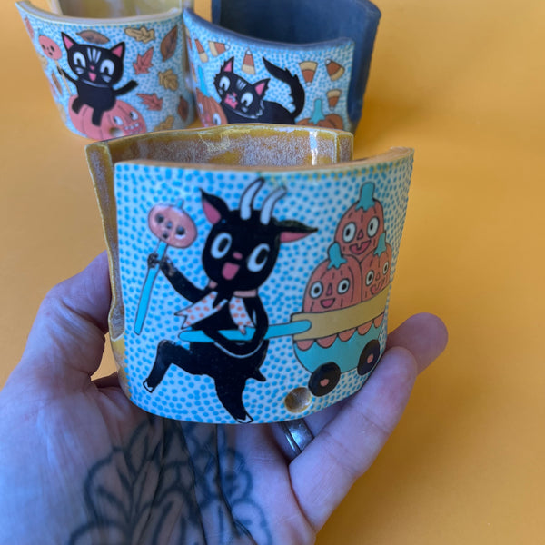 Ceramic Hand Built Halloween Sponge Holder