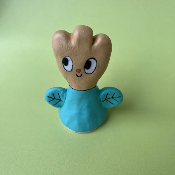 Ceramic Hand Built Bell (mushroom, flower, grave)