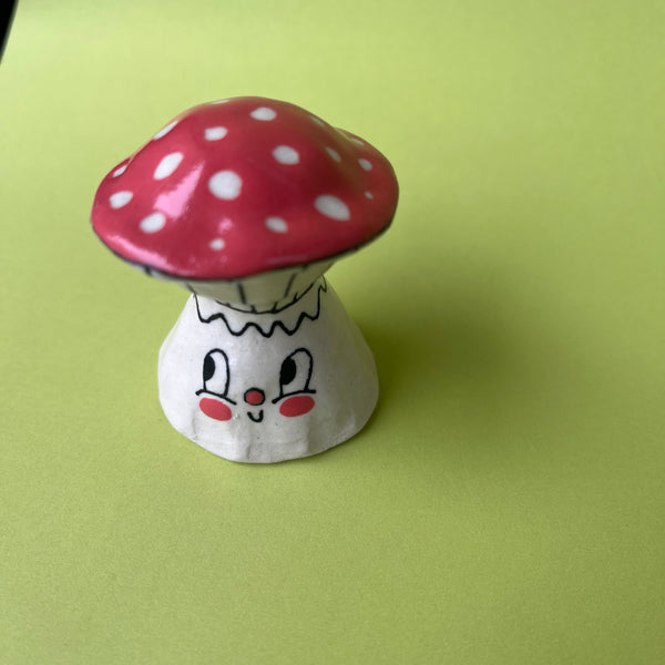 Ceramic Hand Built Bell (mushroom, flower, grave)