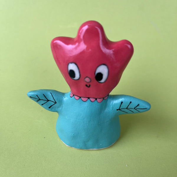 Ceramic Hand Built Bell (mushroom, flower, grave)