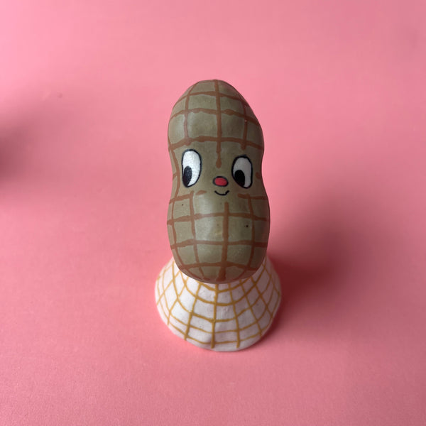 Ceramic Hand Built Bell (peanut, spearmint, snowman)