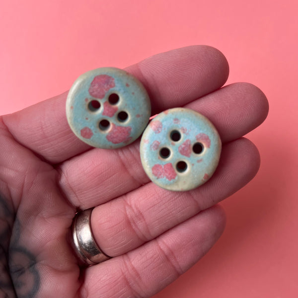 Ceramic Hand Built Button Set