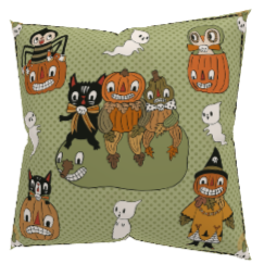 Premium More Halloween Friends Pillow Case 18"x18" CASE ONLY