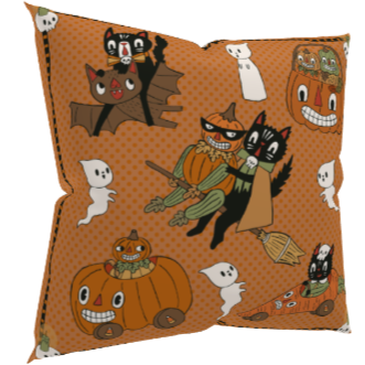 Premium Halloween Friends Pillow Case 18"x18" CASE ONLY