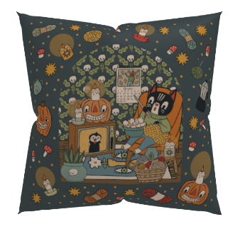 Spooky Movies 18x18" Premium Pillow Case CASE ONLY