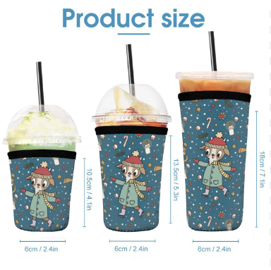 Winter Ice Skater Neoprene Drink Sleeve