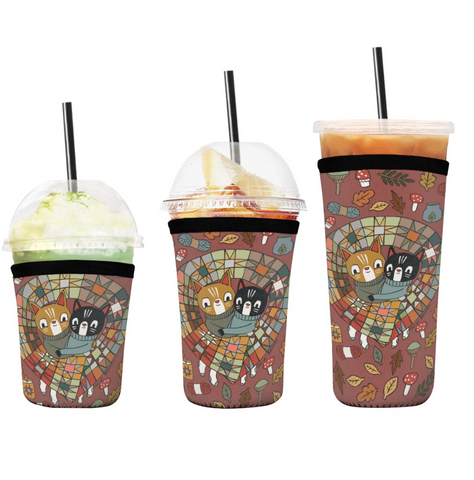 Cozy Cats Neoprene Cold Drink Sleeve