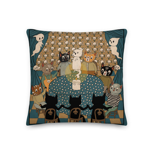 Premium Cat Seance Pillow Case 18"x18" CASE ONLY