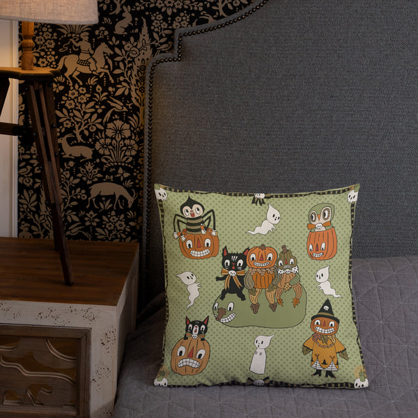 Premium More Halloween Friends Pillow Case 18"x18" CASE ONLY