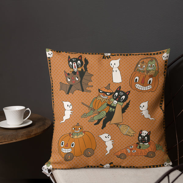 Premium Halloween Friends Pillow Case 18"x18" CASE ONLY