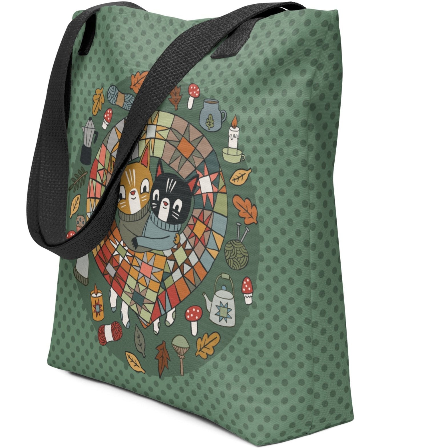 Cozy Cats Tote Bag 15x15"