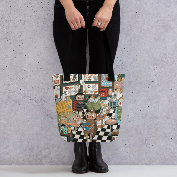 Tattoo Shop Tote Bag 15x15"