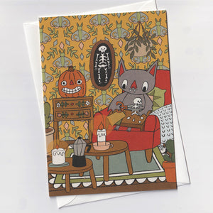 Halloween Crafts Bat Greeting Card