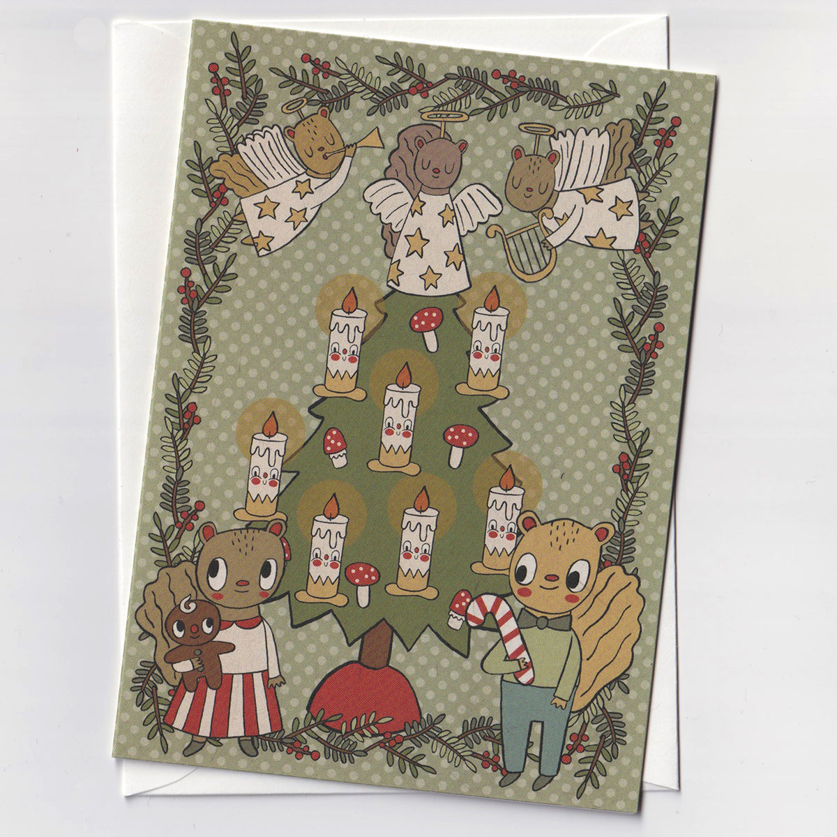 Christmas Squirrels Greeting Card