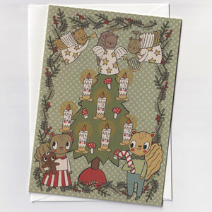 Christmas Squirrels Greeting Card