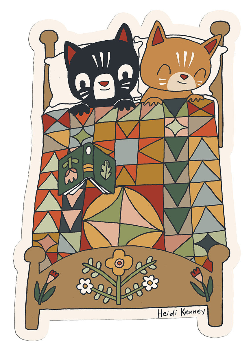 Cozy Cats Sticker 3.5"