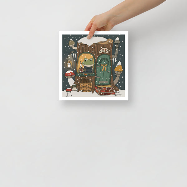 Frog At Home 10x10" print