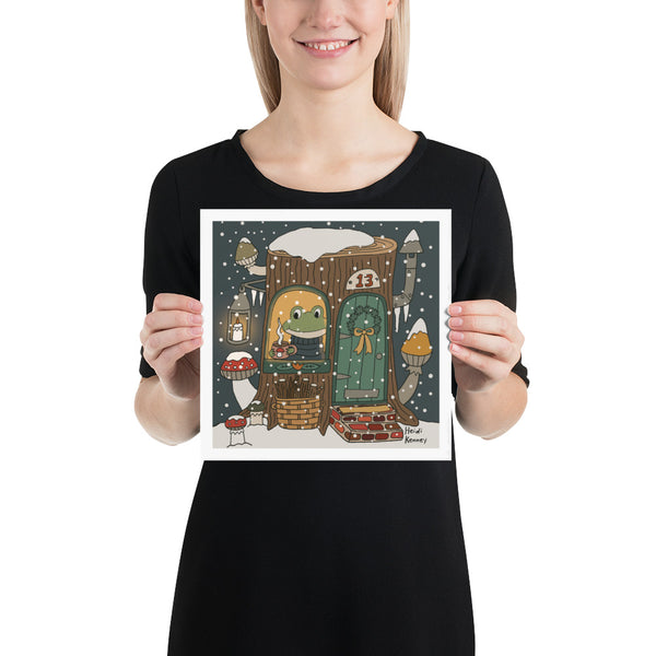 Frog At Home 10x10" print