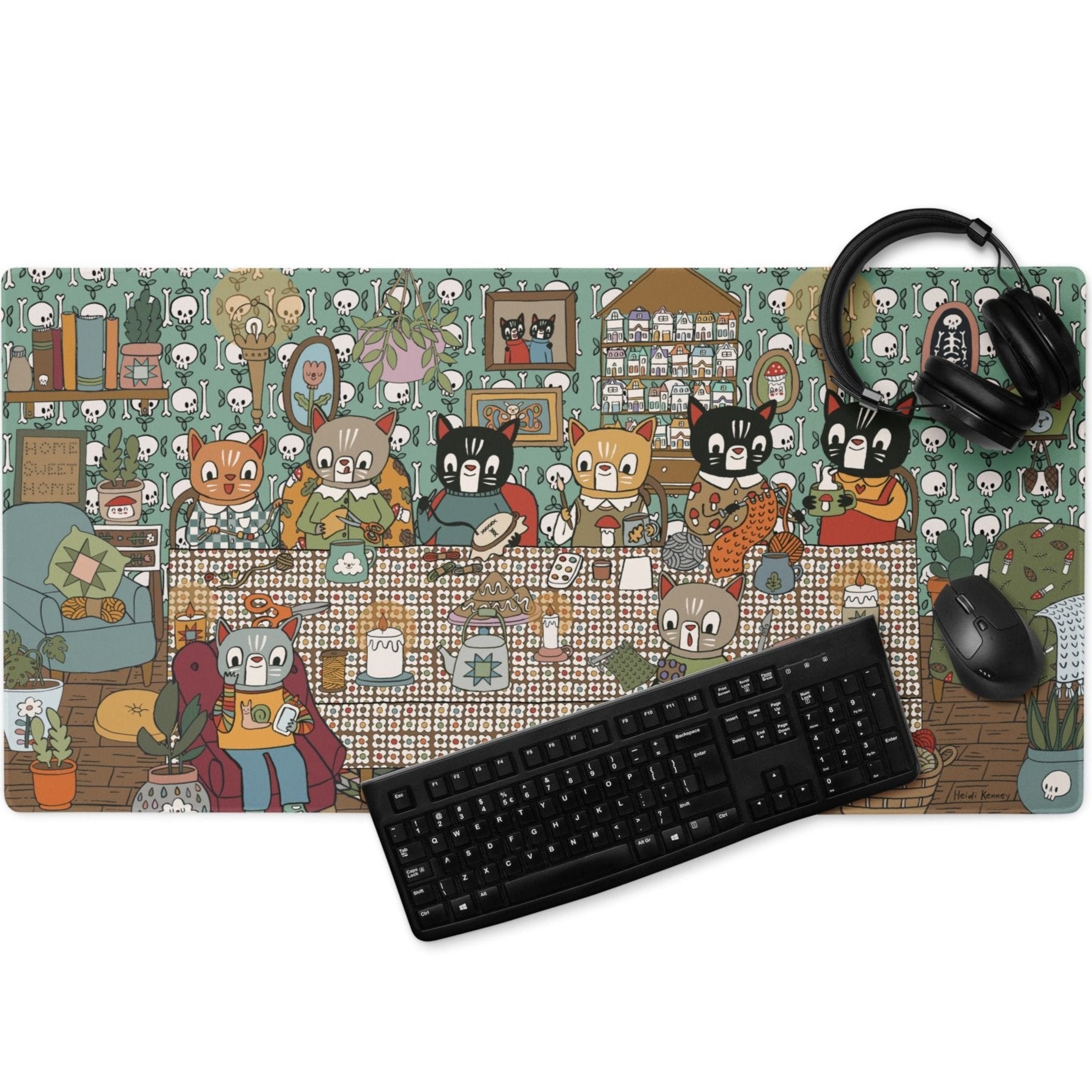 Crafternoon Desk Size Mouse Pad 36x18"