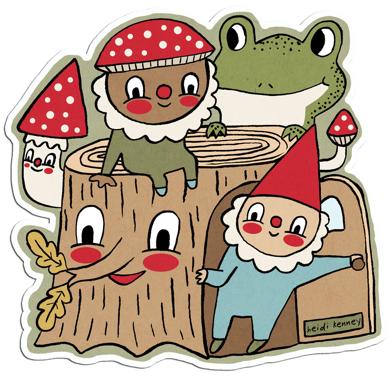 Forest Gnomes Sticker 4" across