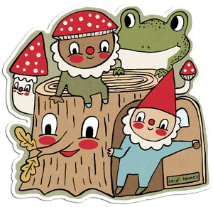 Forest Gnomes Sticker 4" across