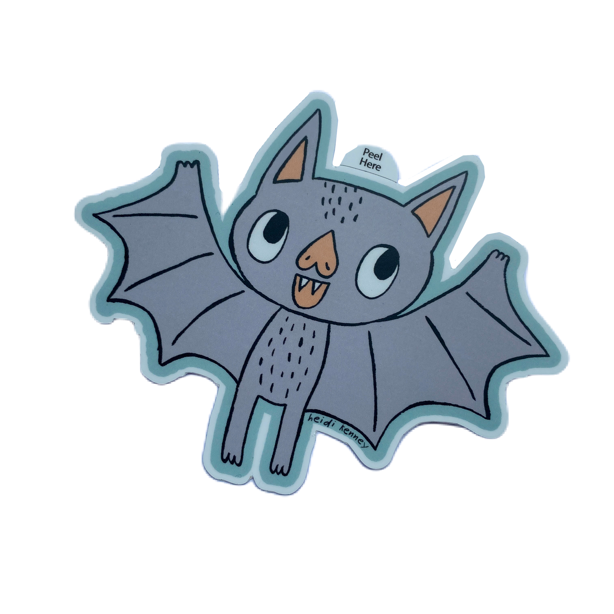 Flying Bat Sticker 4" across