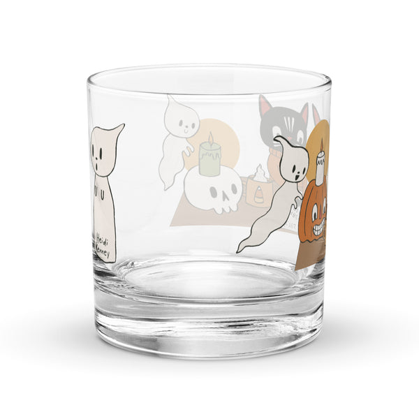 Ouija Cats Rocks Glass