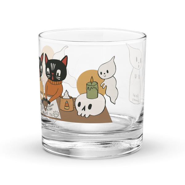 Ouija Cats Rocks Glass