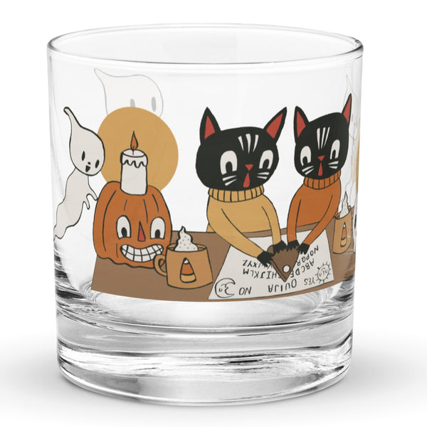 Ouija Cats Rocks Glass