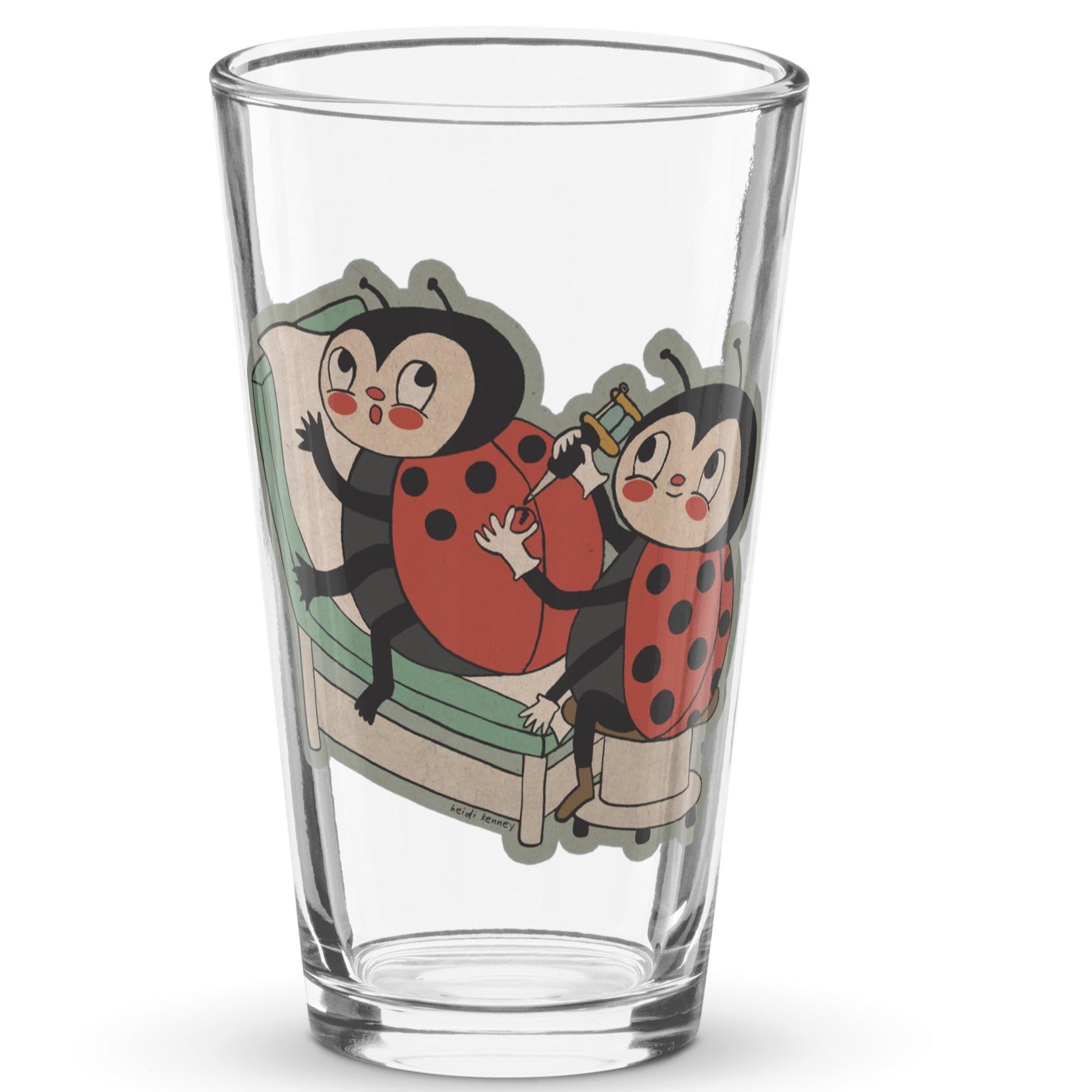 Ladybug Tattoo Shaker Pint Glass