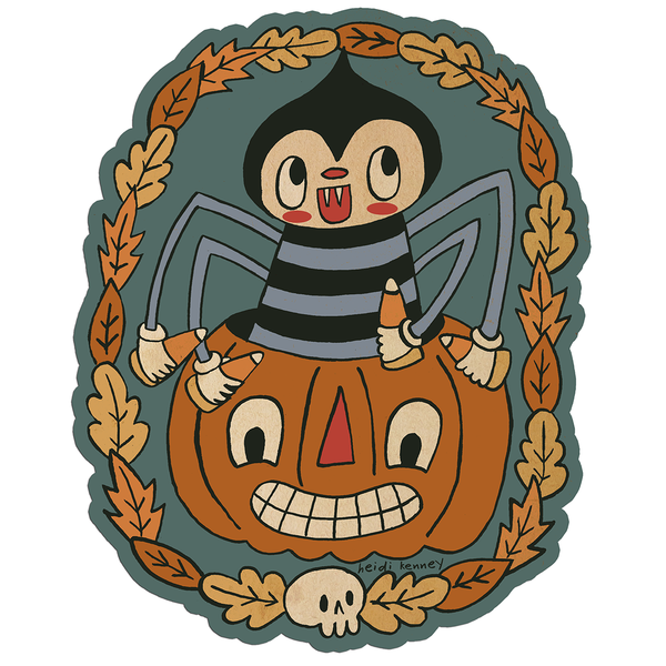 Halloween Spider Sticker 4"