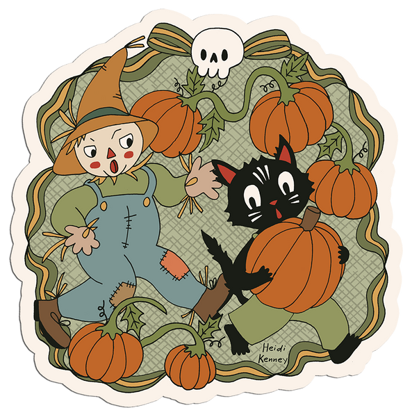 Pumpkin Thief Sticker 4x4"