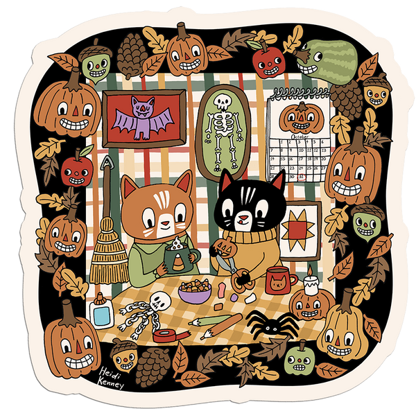 Halloween Crafts Sticker 4x4"